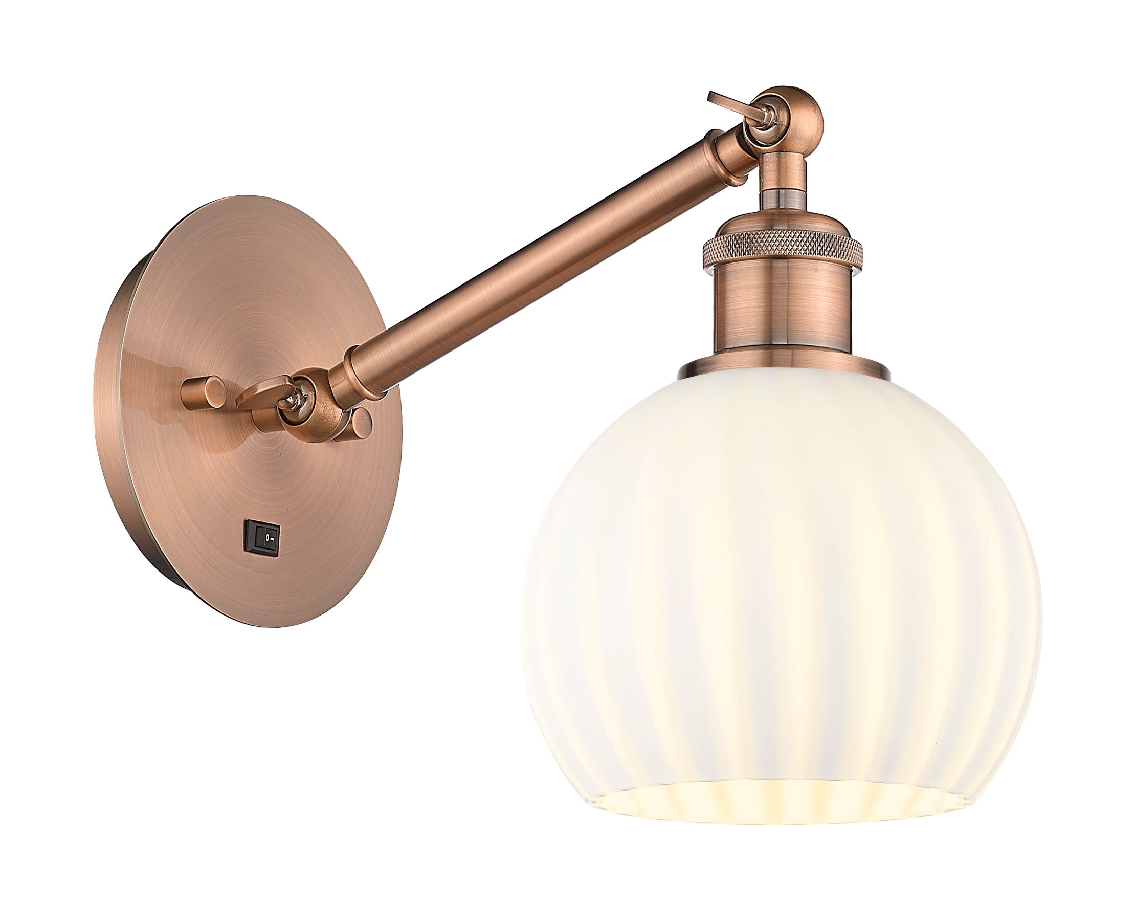 Ballston Sconce Cast Brass Glass Steel