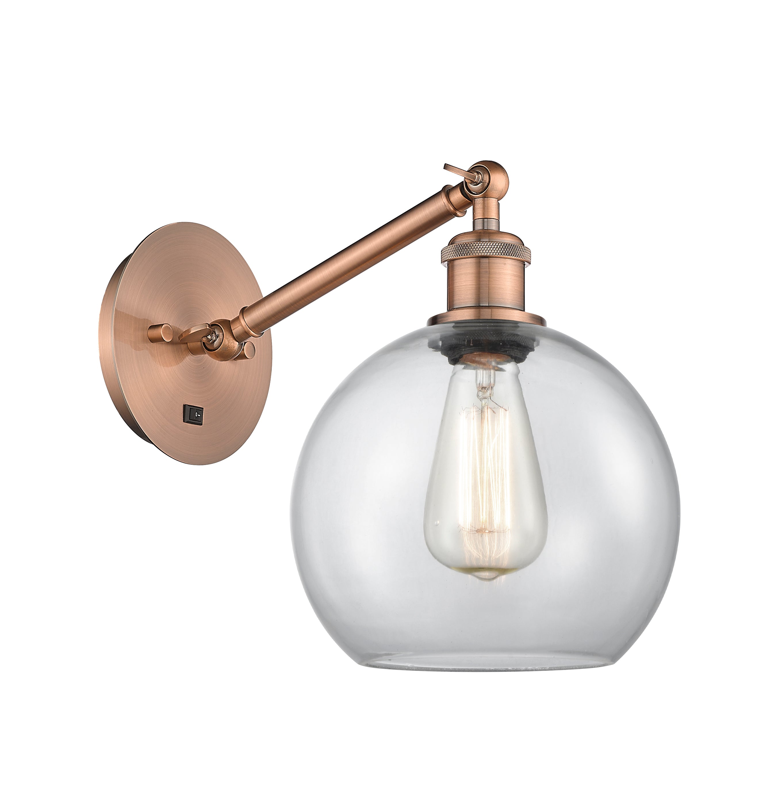 Ballston Sconce Cast Brass Steel Glass