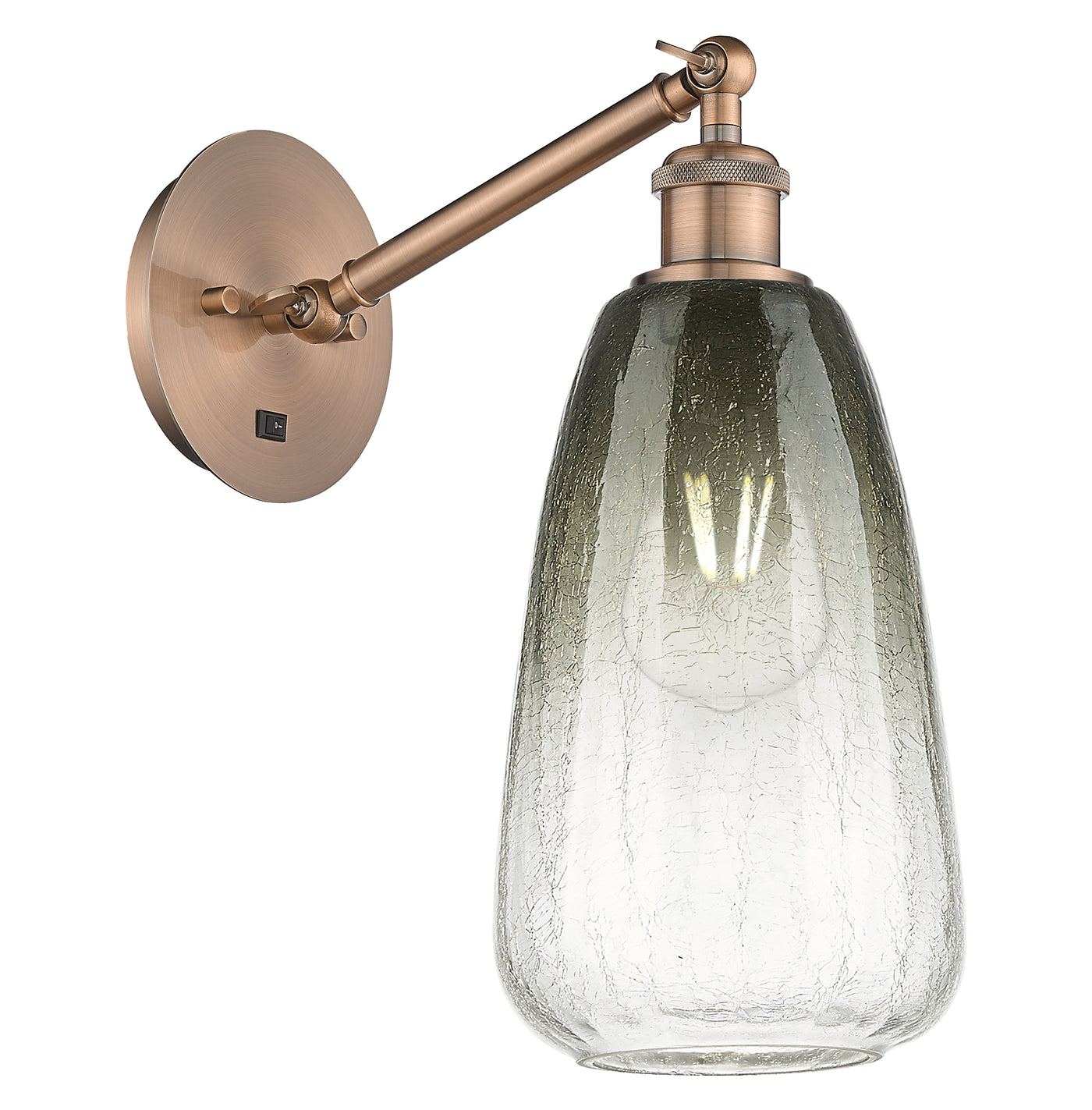 Ballston Sconce Cast Brass Steel Glass
