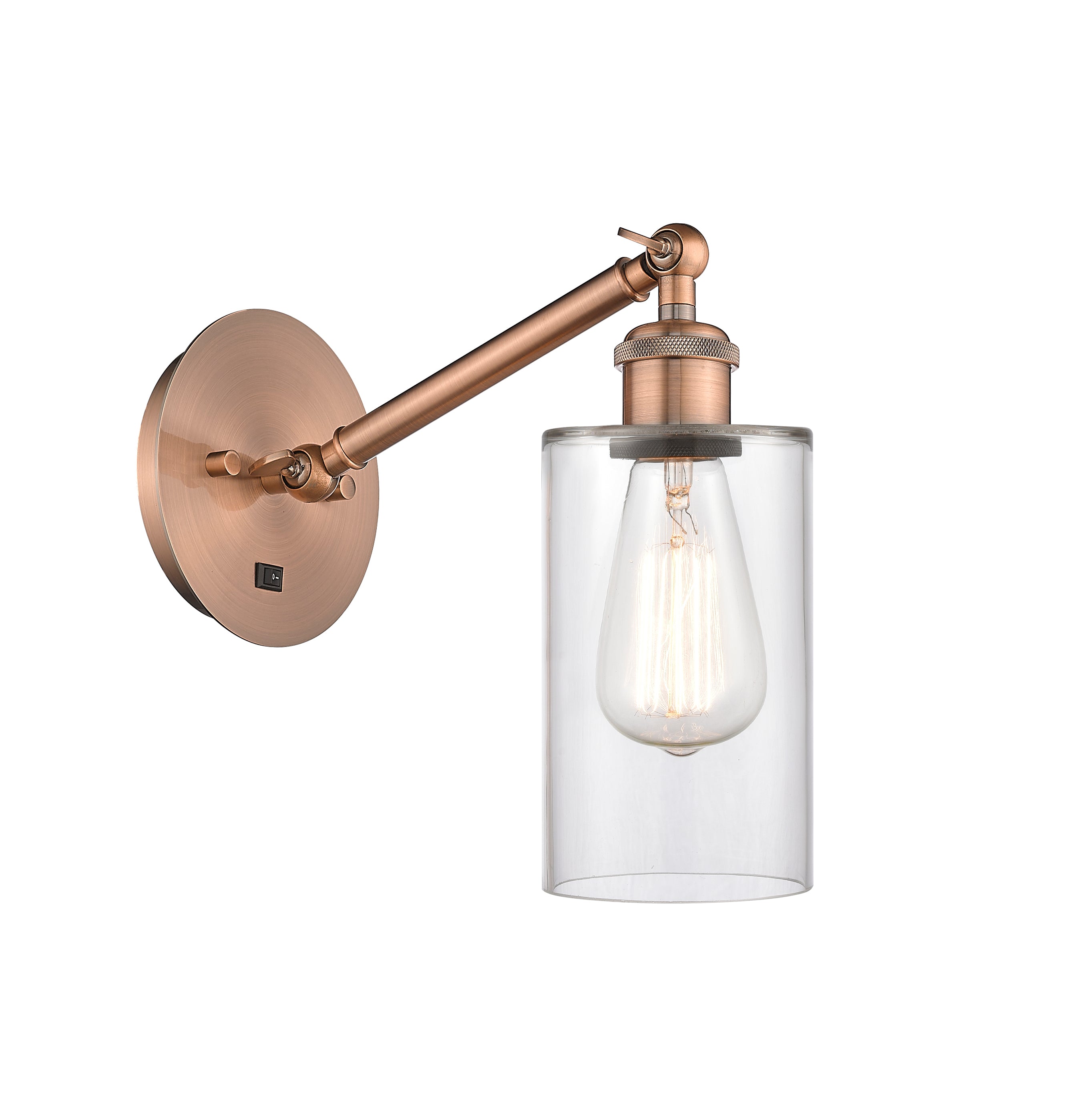 Ballston Sconce Cast Brass Steel Glass