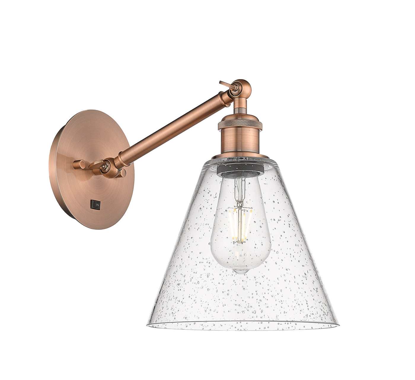 Ballston Sconce Cast Brass Glass Steel