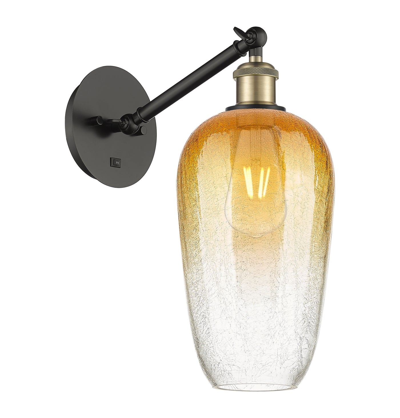 Ballston Sconce Cast Brass Steel Glass