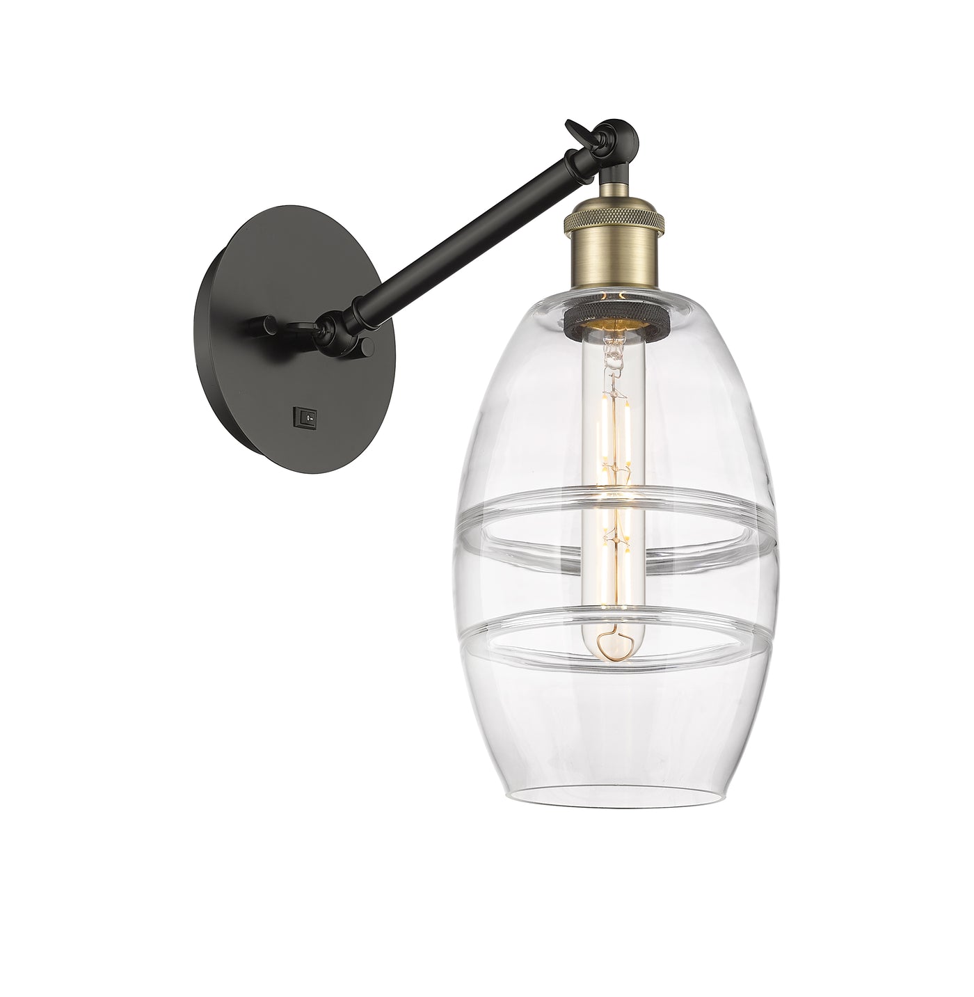 Ballston Sconce Cast Brass Steel Glass