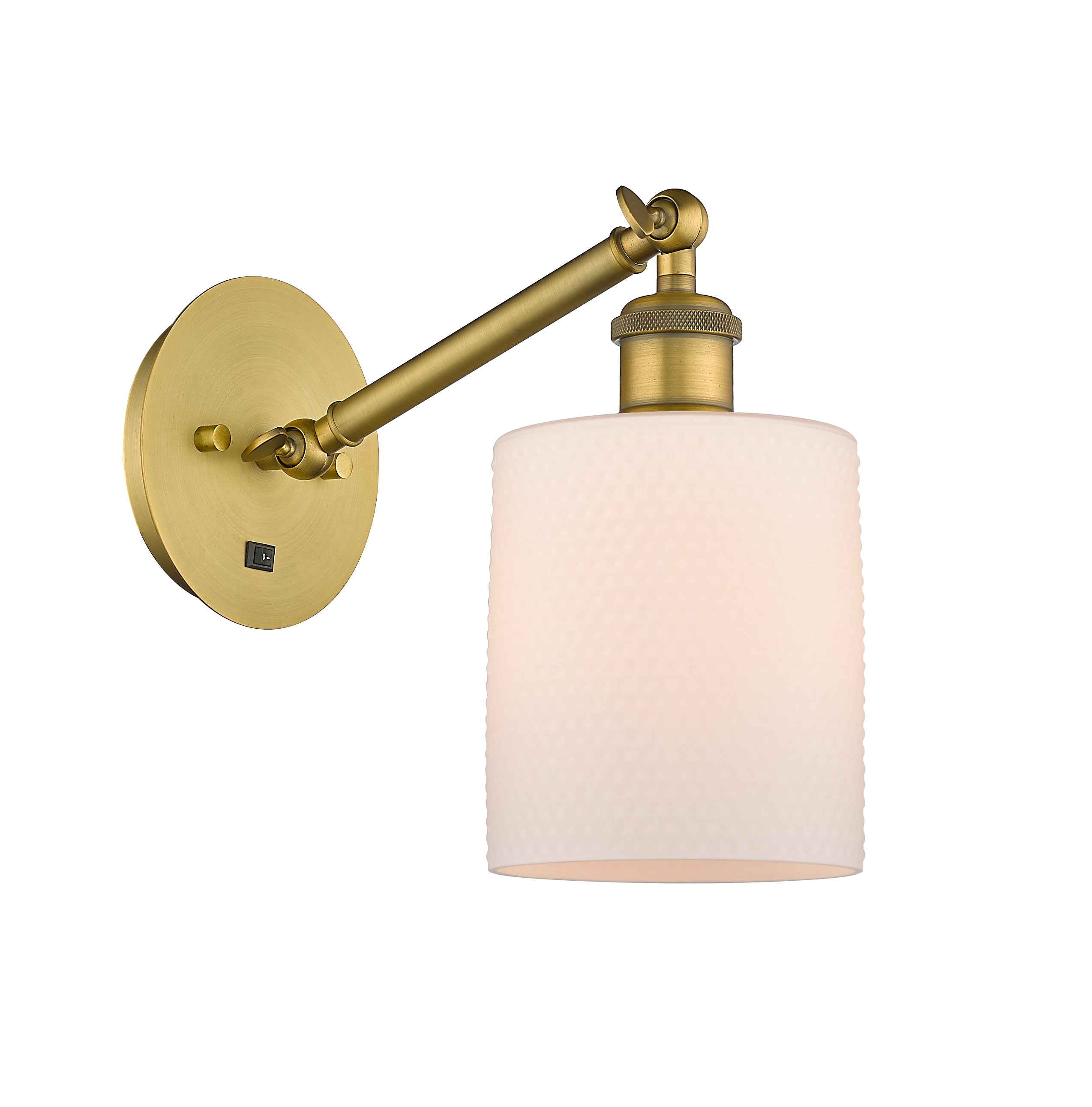 Ballston Sconce Cast Brass Steel Glass