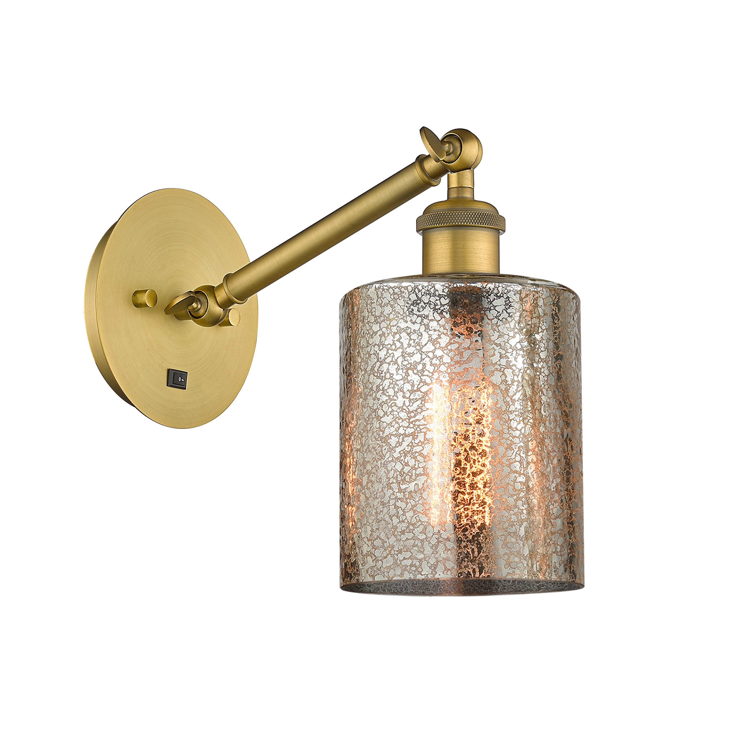 Ballston Sconce Cast Brass Steel Glass