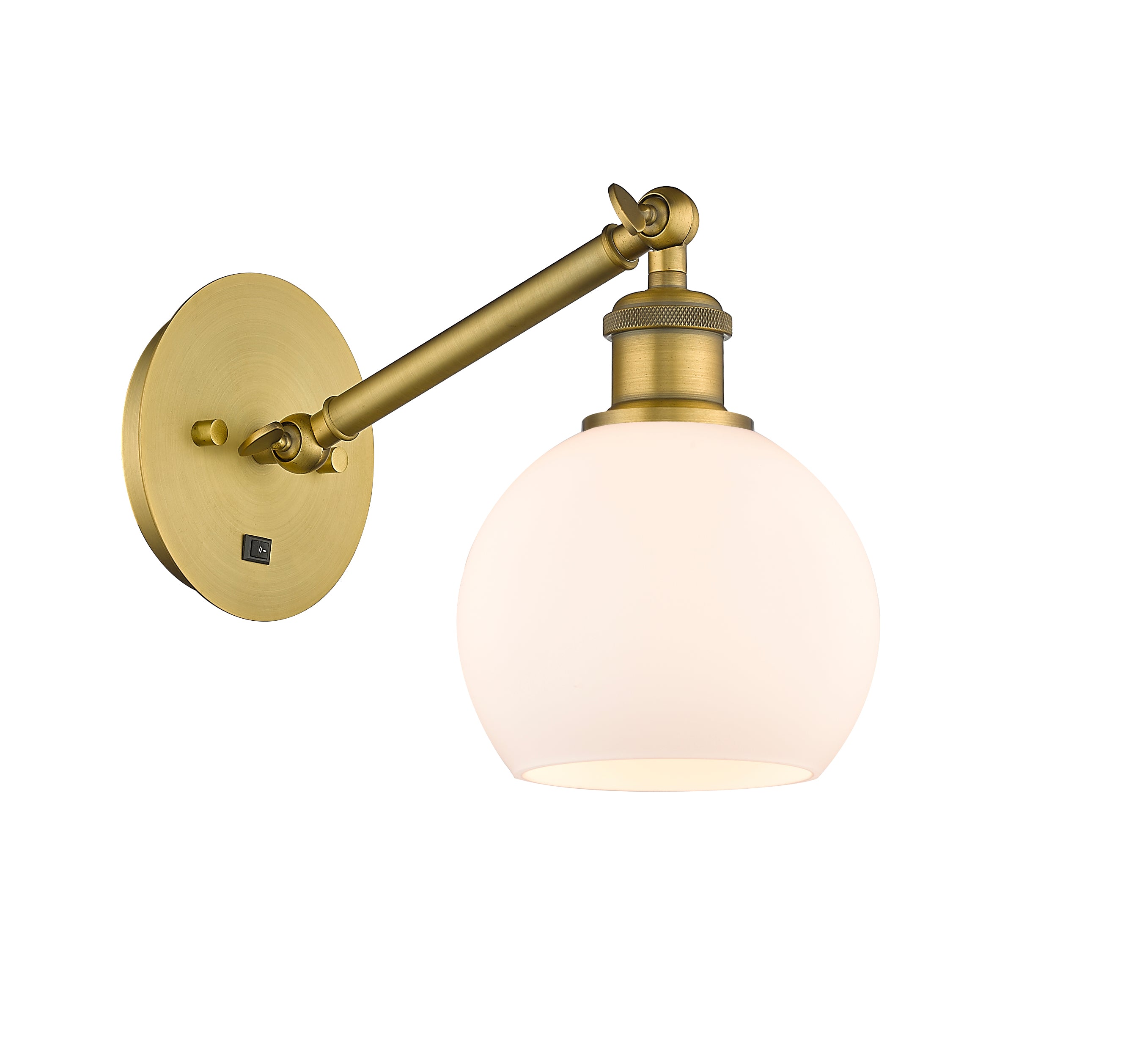 Ballston Sconce Cast Brass Steel Glass