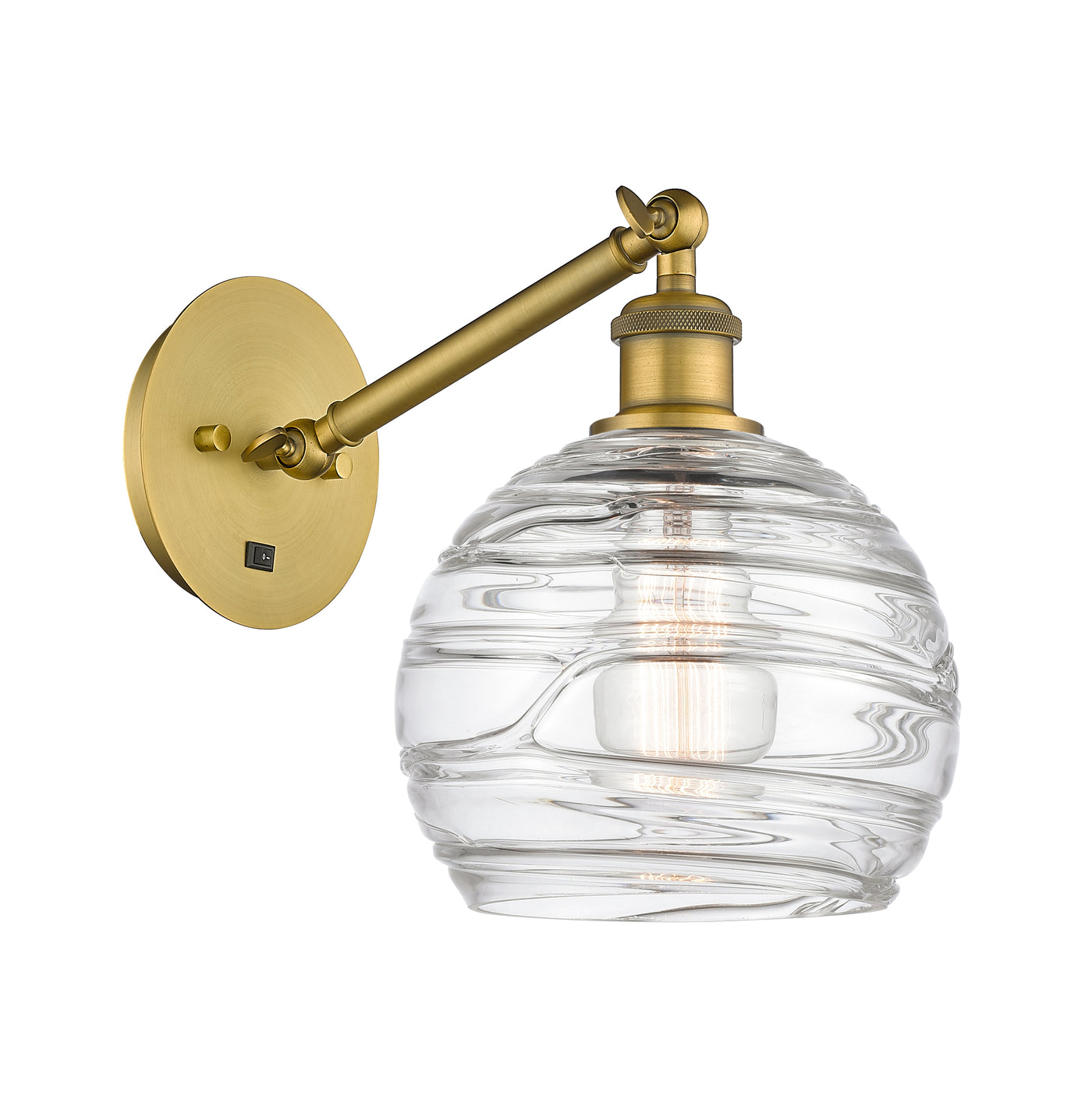 Ballston Sconce Cast Brass Swirl 8.125