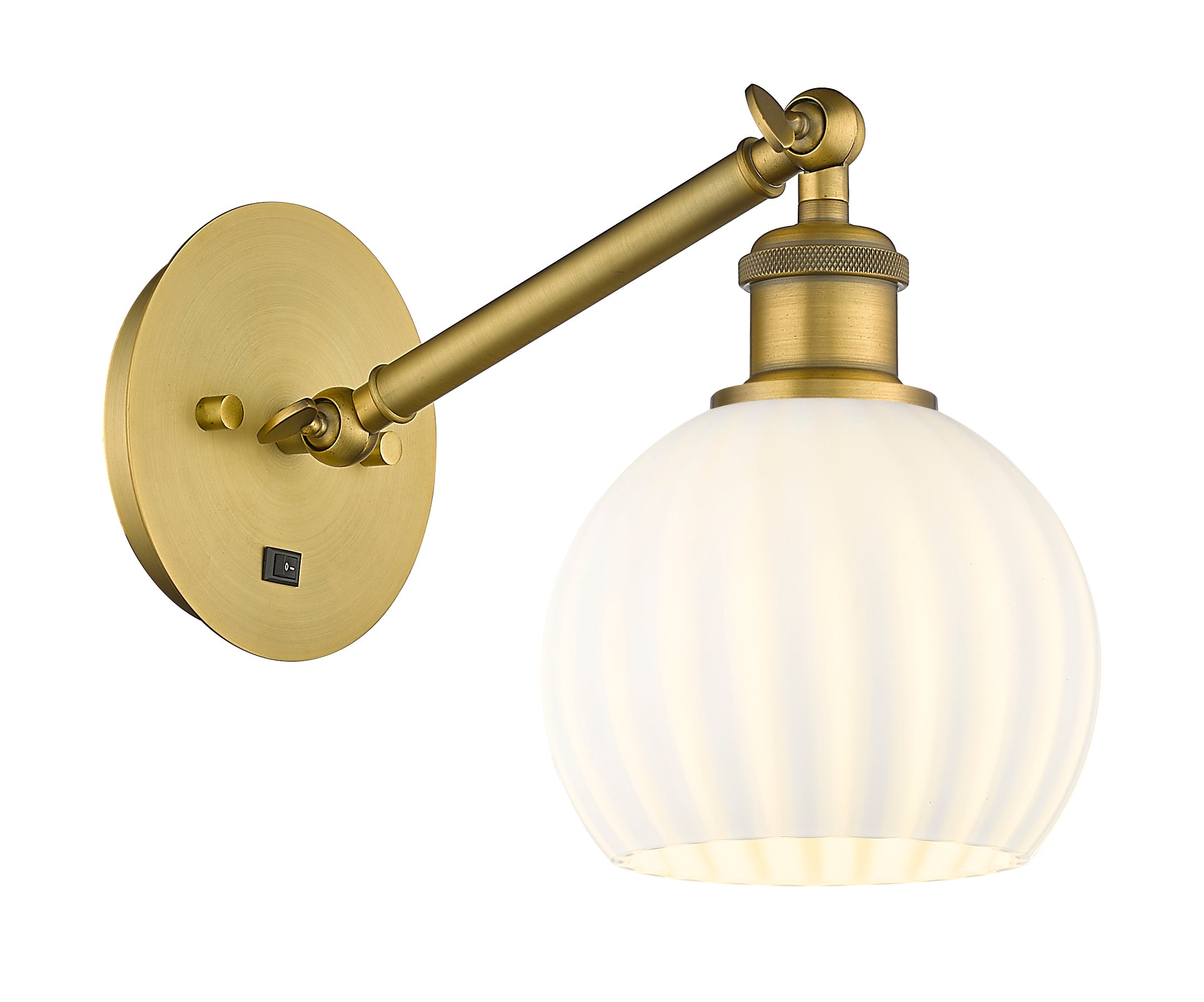 Ballston Sconce Cast Brass Glass Steel