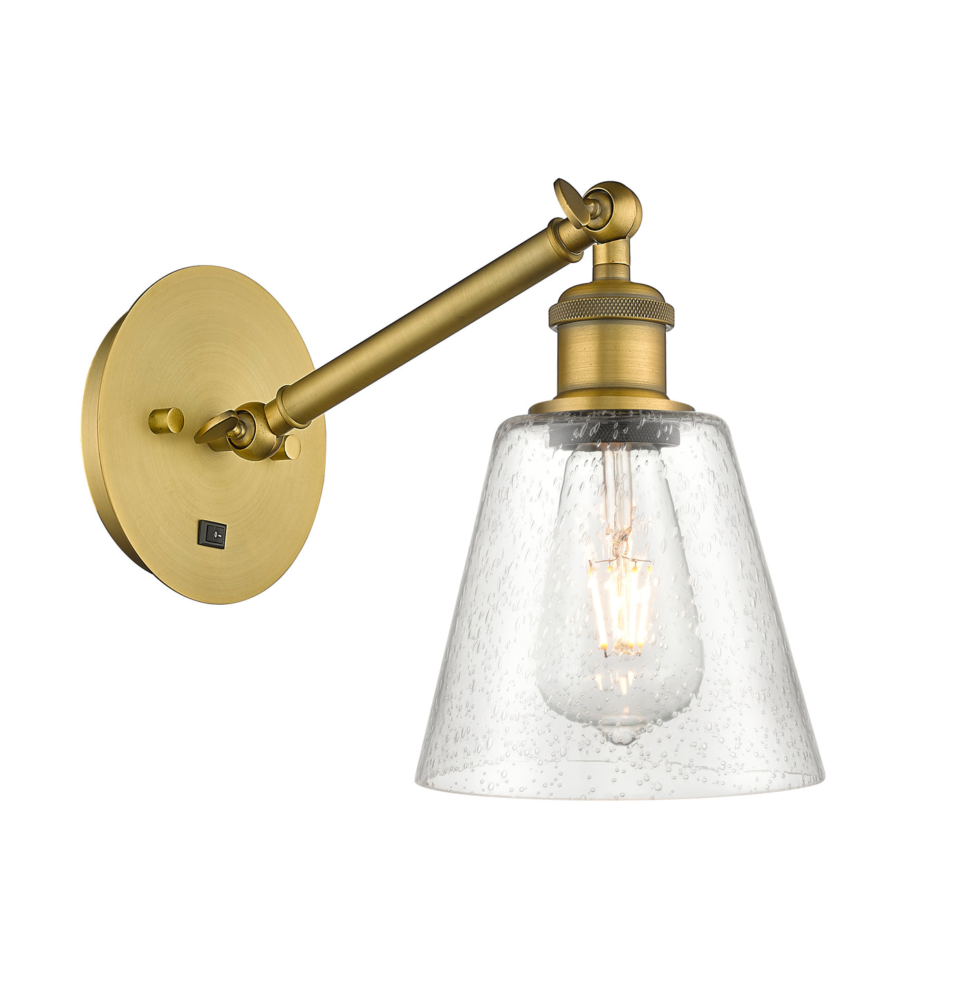 Ballston Sconce Cast Brass With Glass