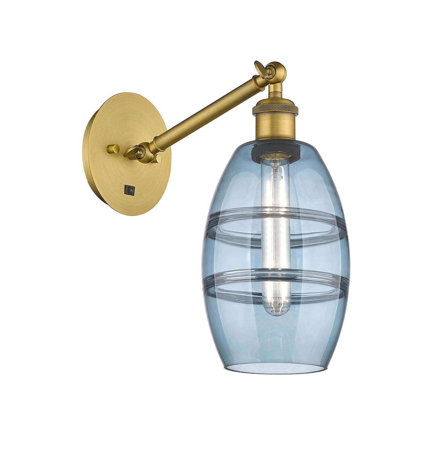 Ballston Sconce Cast Brass Steel Glass