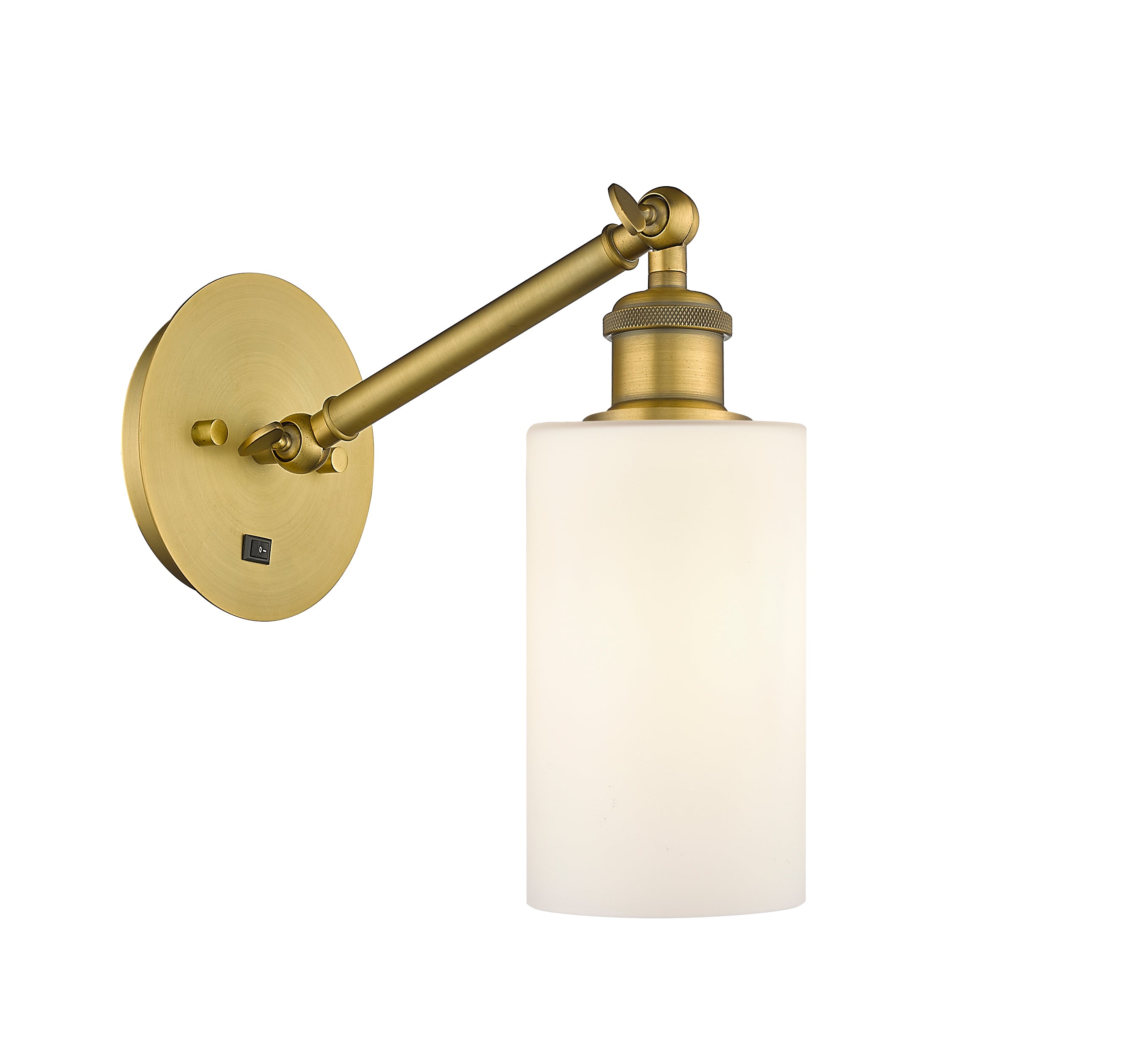 Ballston Sconce Cast Brass Steel Glass