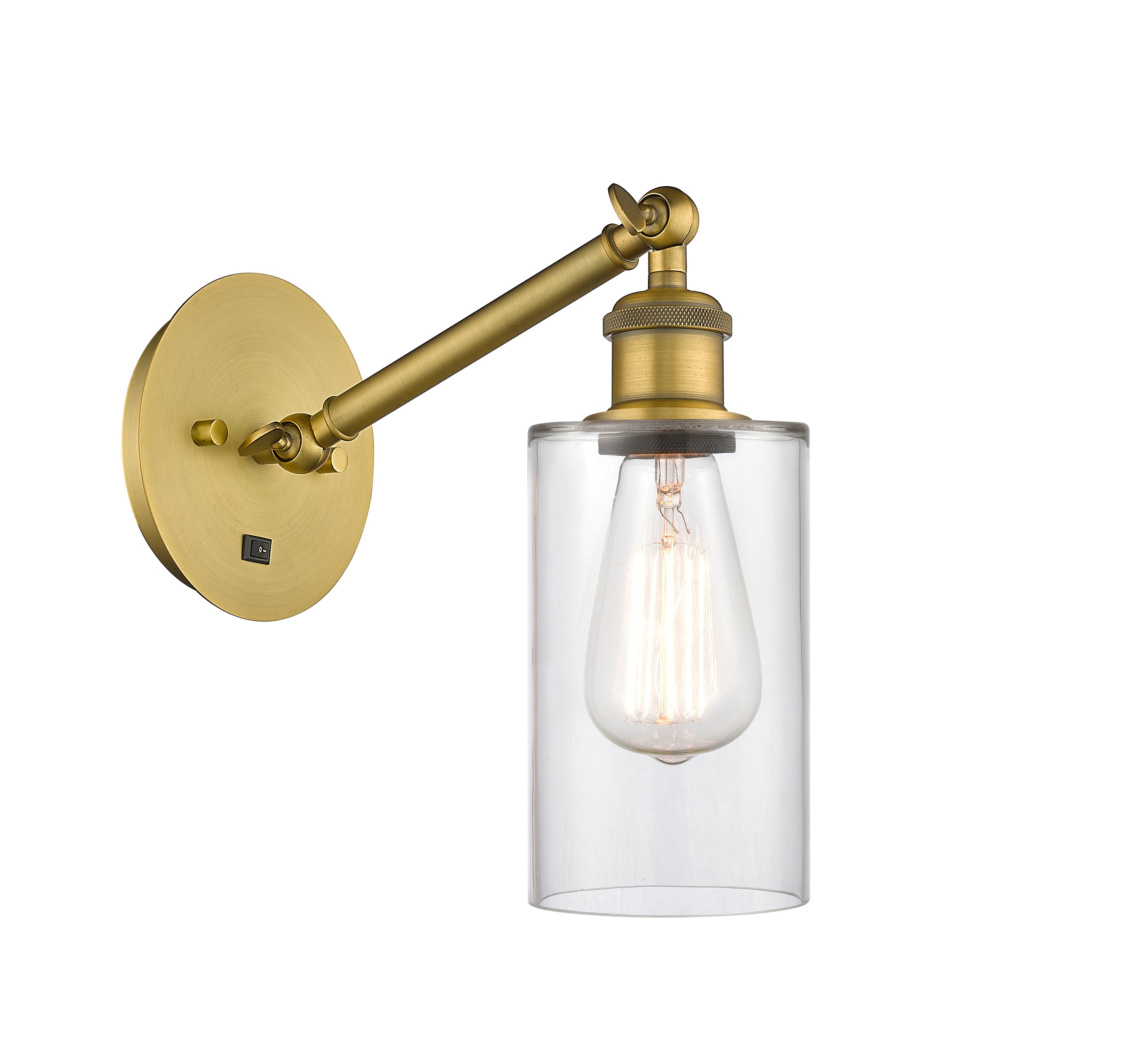 Ballston Sconce Cast Brass Steel Glass