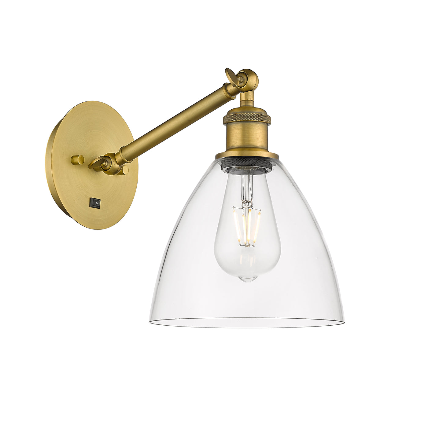 Ballston Sconce Cast Brass Glass Steel