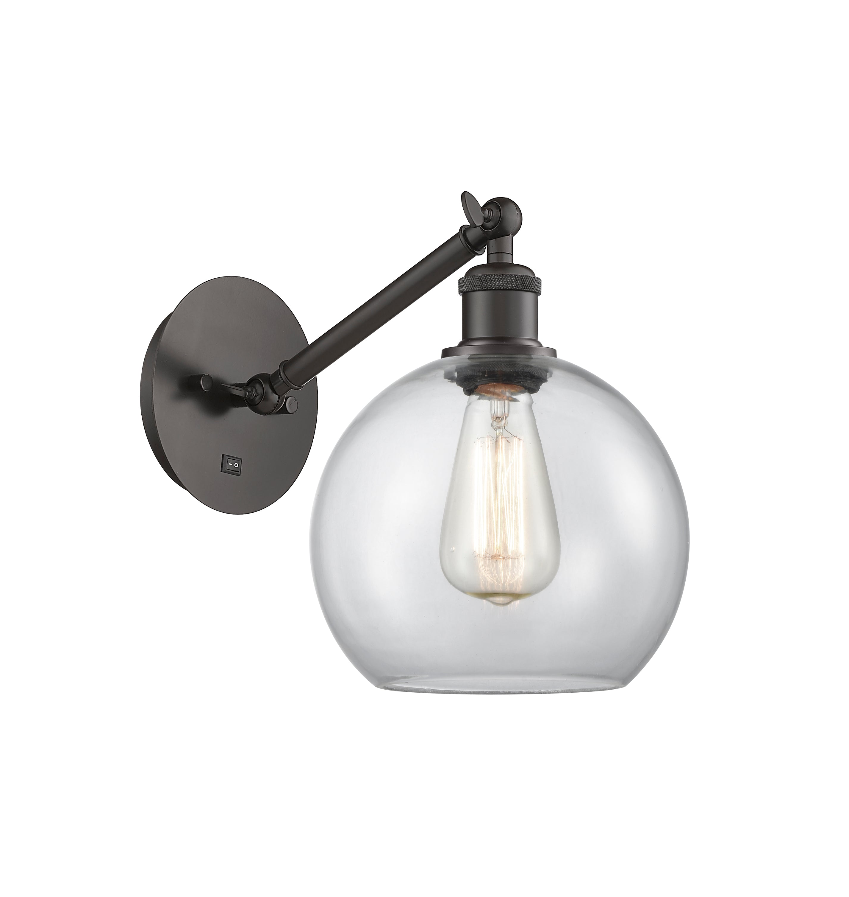 Ballston Sconce Cast Brass Steel Glass