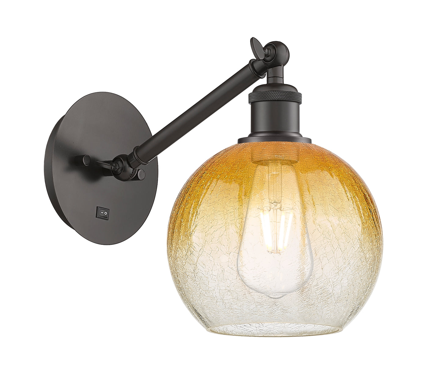Ballston Sconce Cast Brass Glass Steel