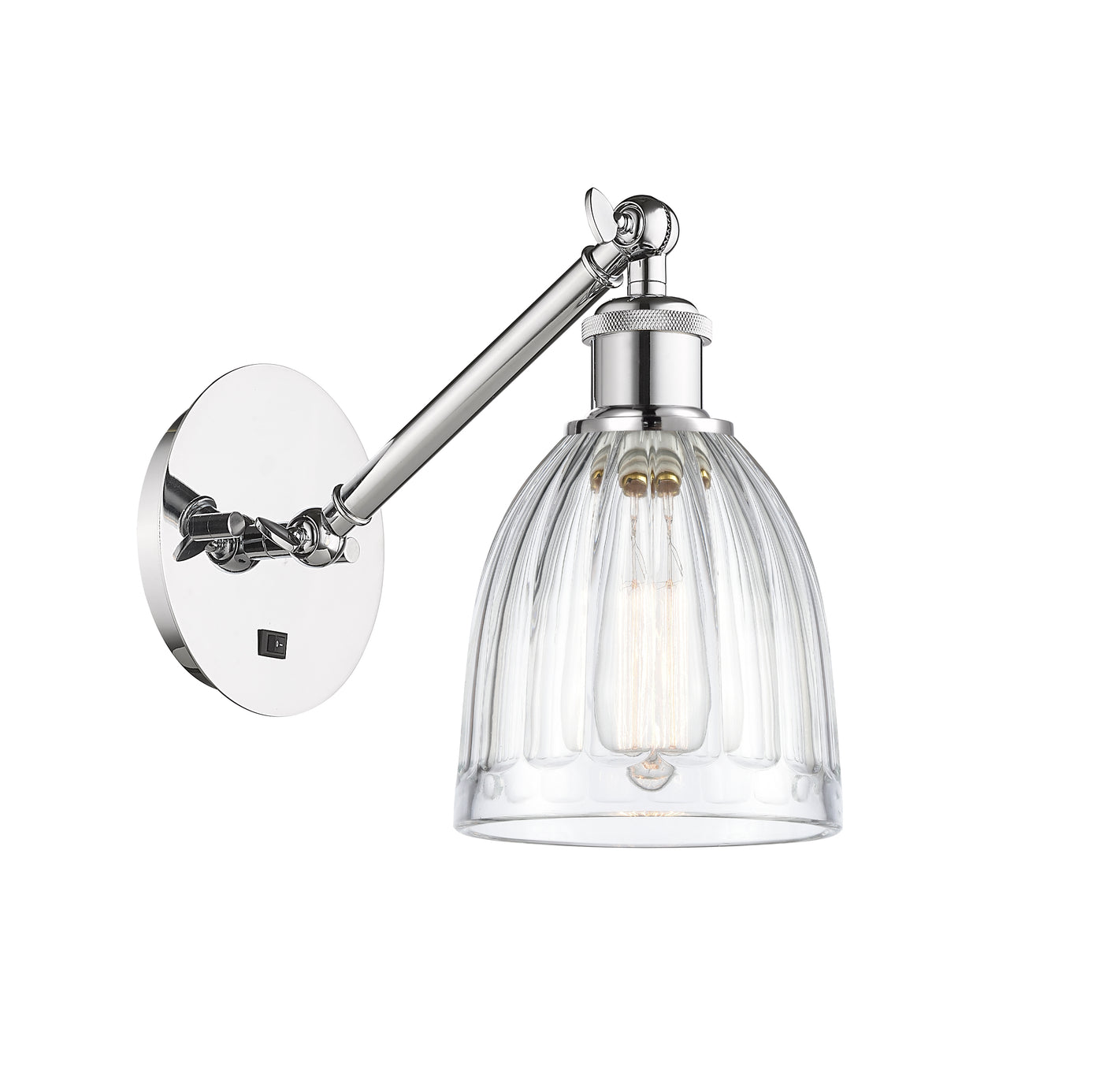 Ballston Sconce Cast Brass Steel Glass
