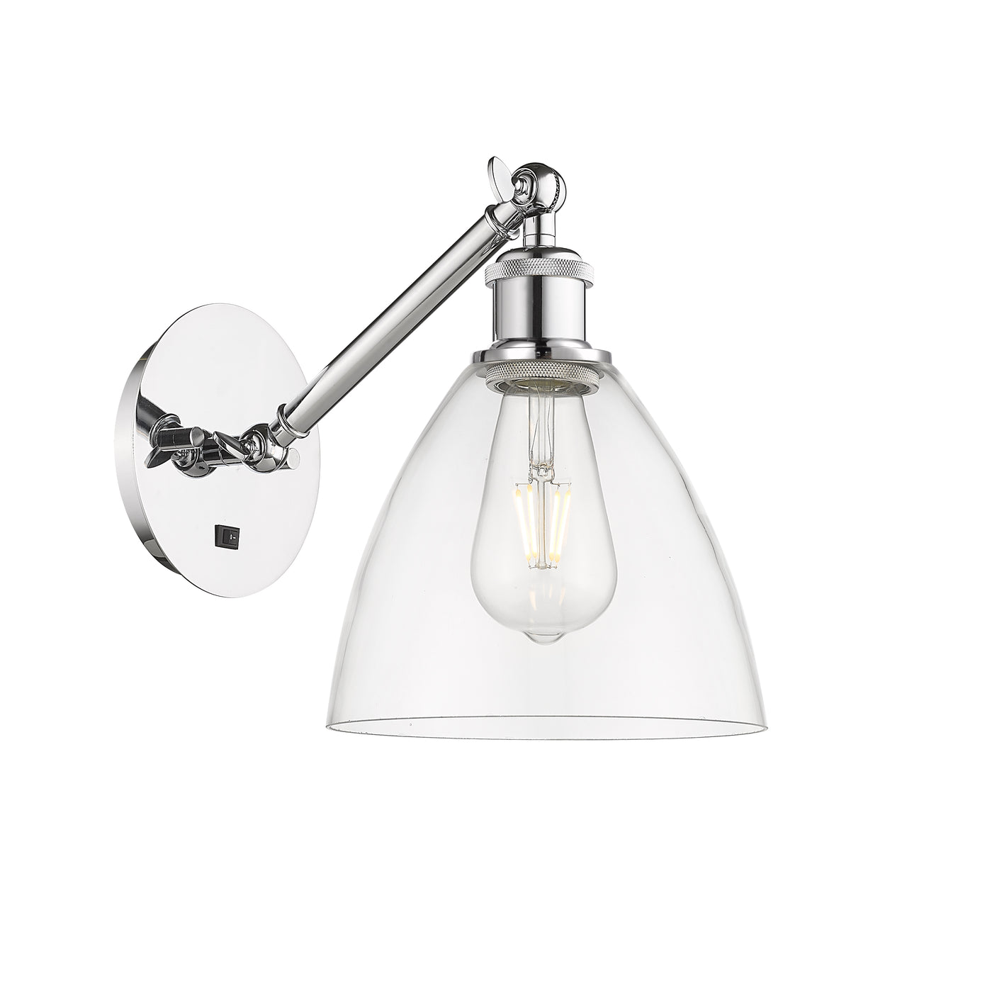 Ballston Sconce Cast Brass Glass Steel