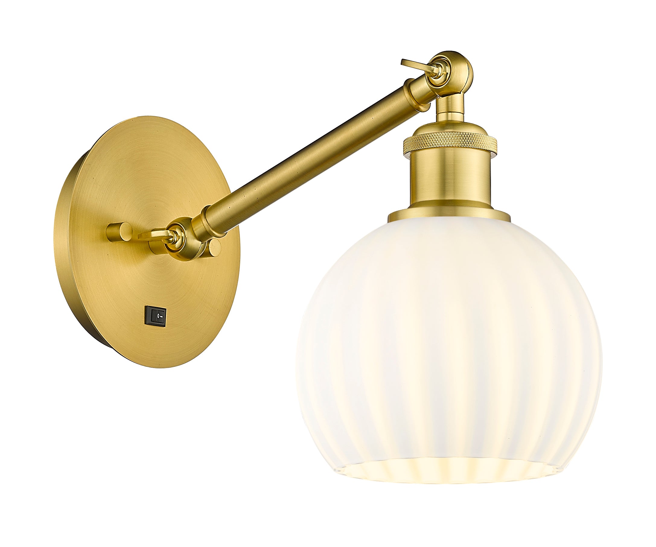 Ballston Sconce Cast Brass Glass Steel