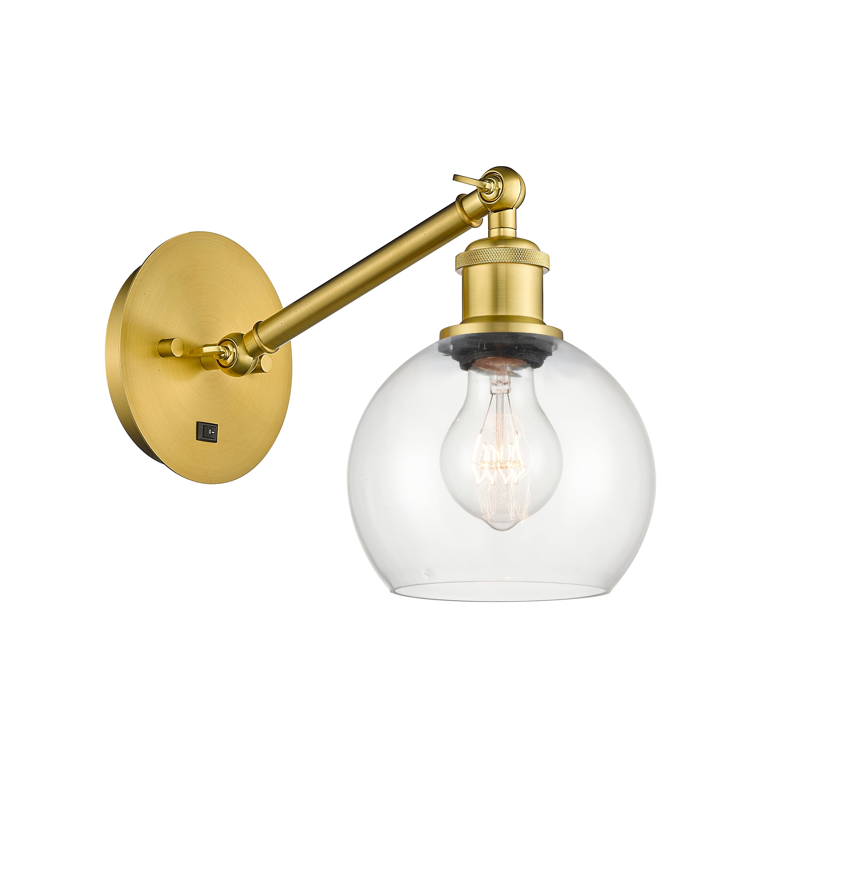 Ballston Sconce Cast Brass Steel Glass