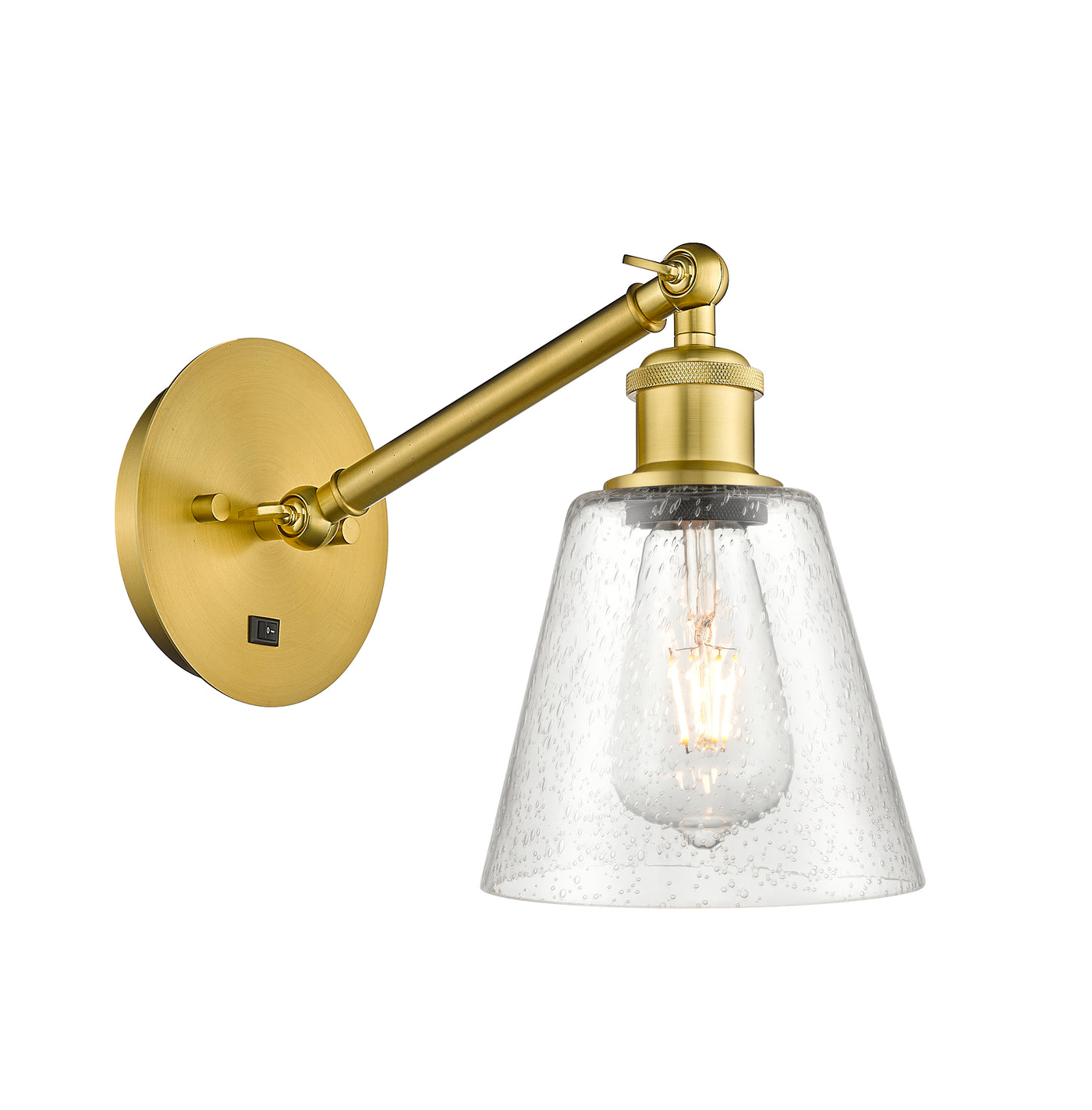 Ballston Sconce Cast Brass With Glass