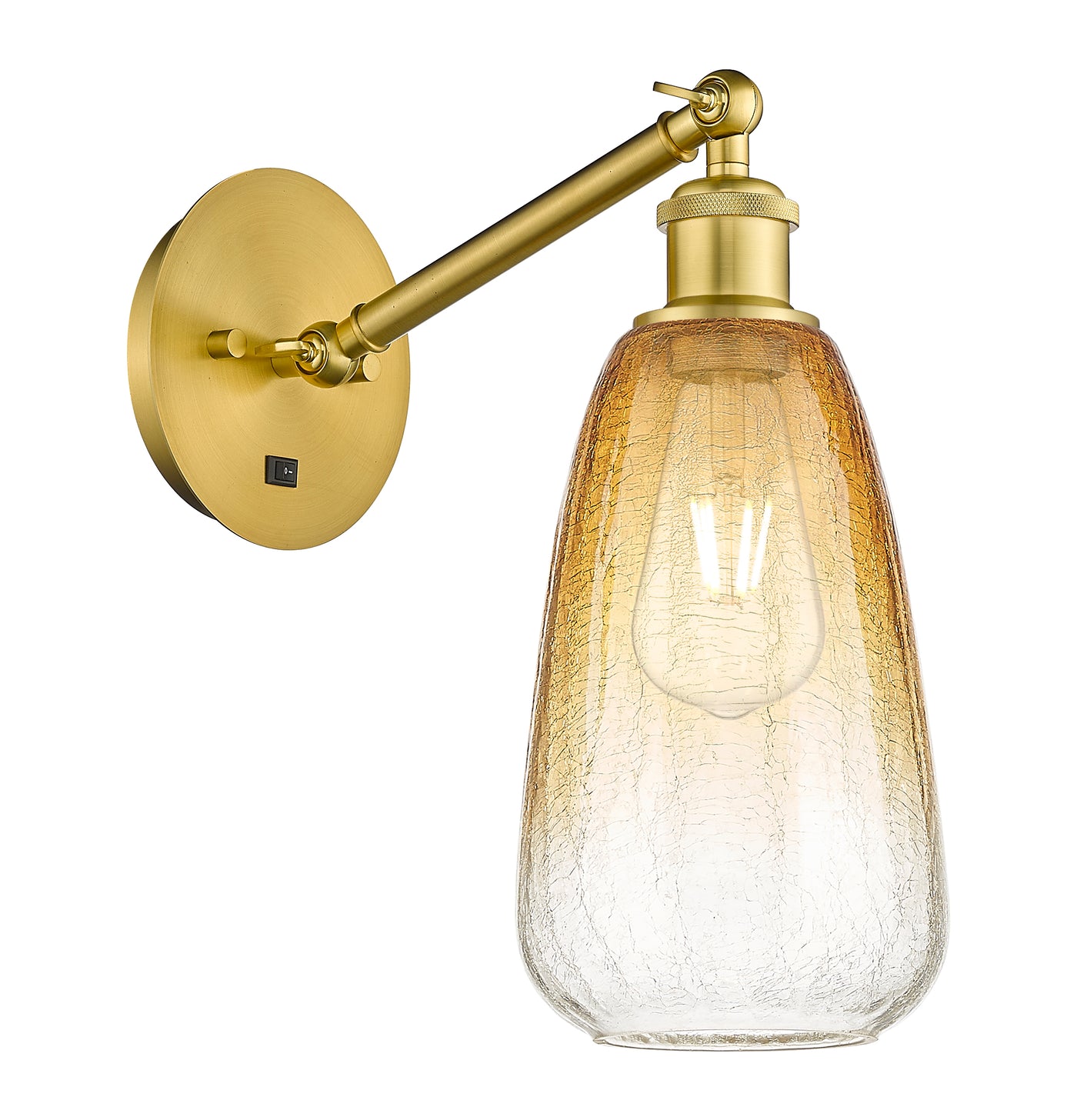 Ballston Sconce Cast Brass Steel Glass