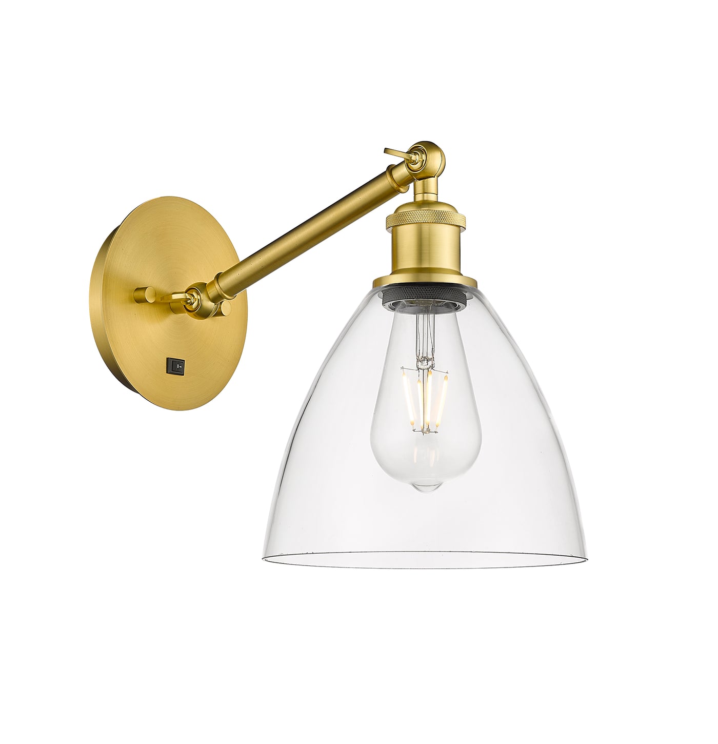 Ballston Glass Sconce Cast Brass Steel
