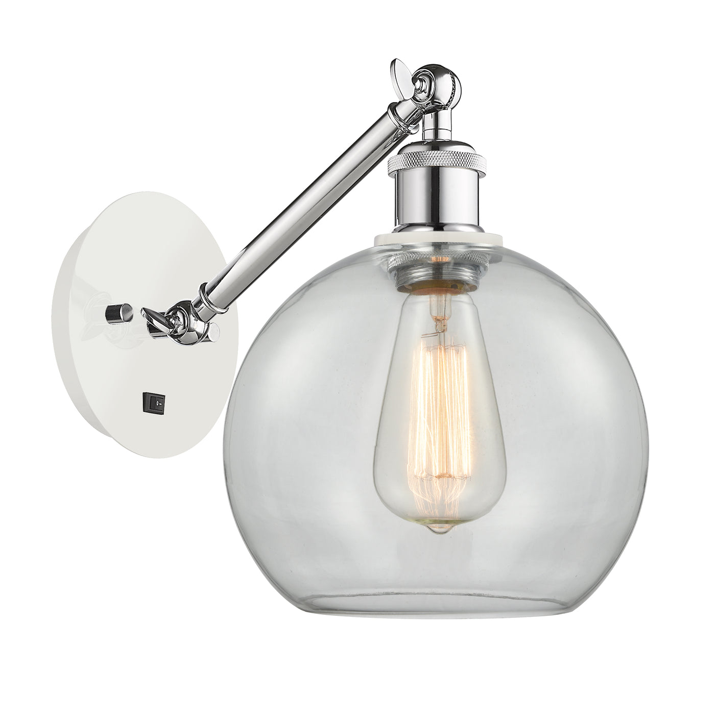 Ballston Sconce Cast Brass Steel Glass