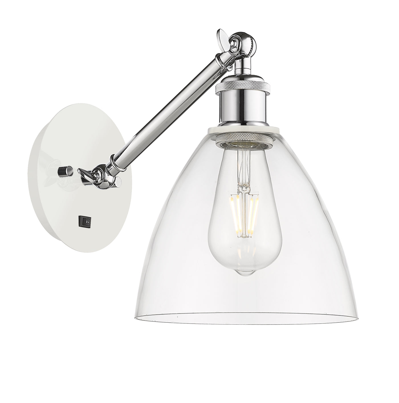 Ballston Glass Sconce Cast Brass Steel