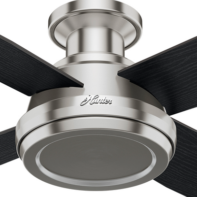 52 inch Dempsey Brushed Nickel Low Profile Ceiling Fan and Handheld Remote