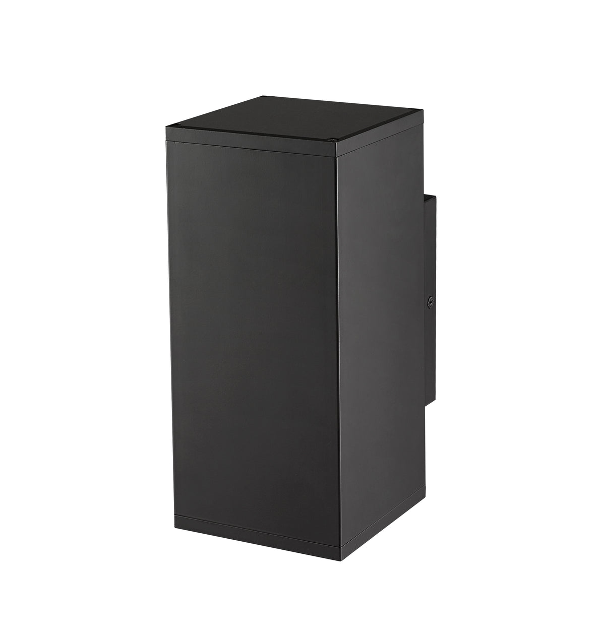 10.62-inch Vegas Powder Coated Black 1-Light Outdoor Wall Sconce with Frosted Glass