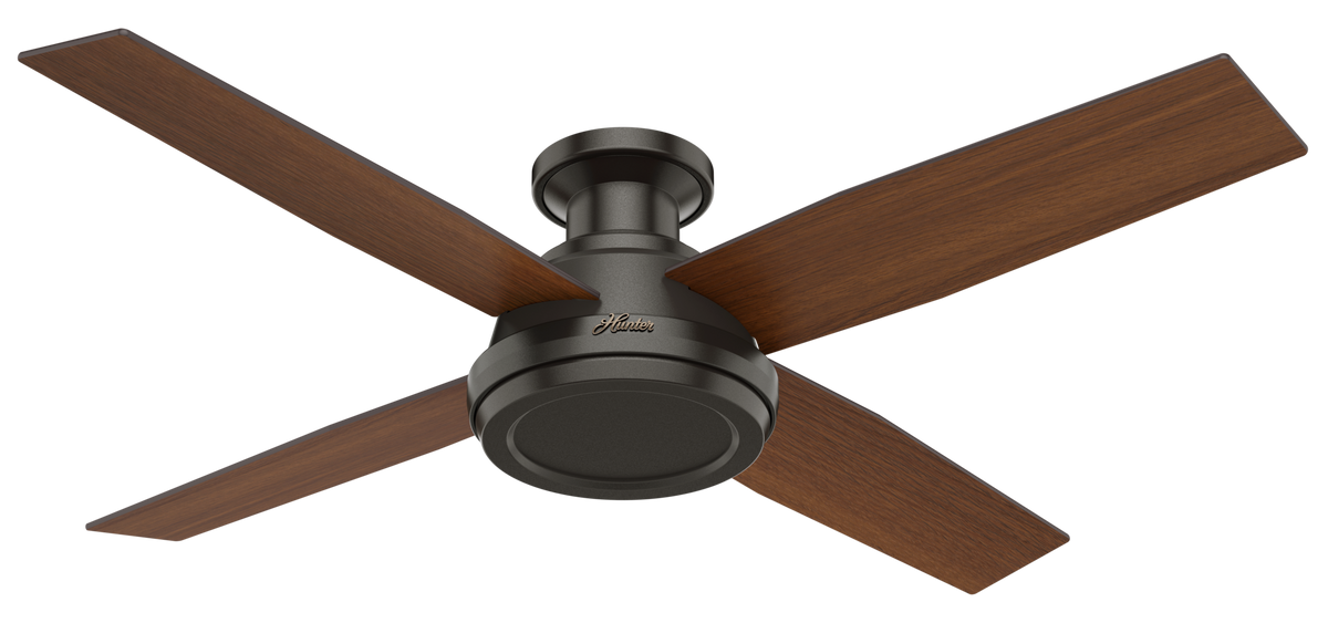 52 inch Dempsey Noble Bronze Low Profile Ceiling Fan and Handheld Remote