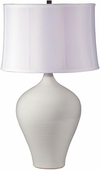 25-inch Scatchard Matte White LED Table Lamp