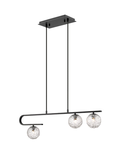 Downtown Urban Island Light Glass Steel Dimmable