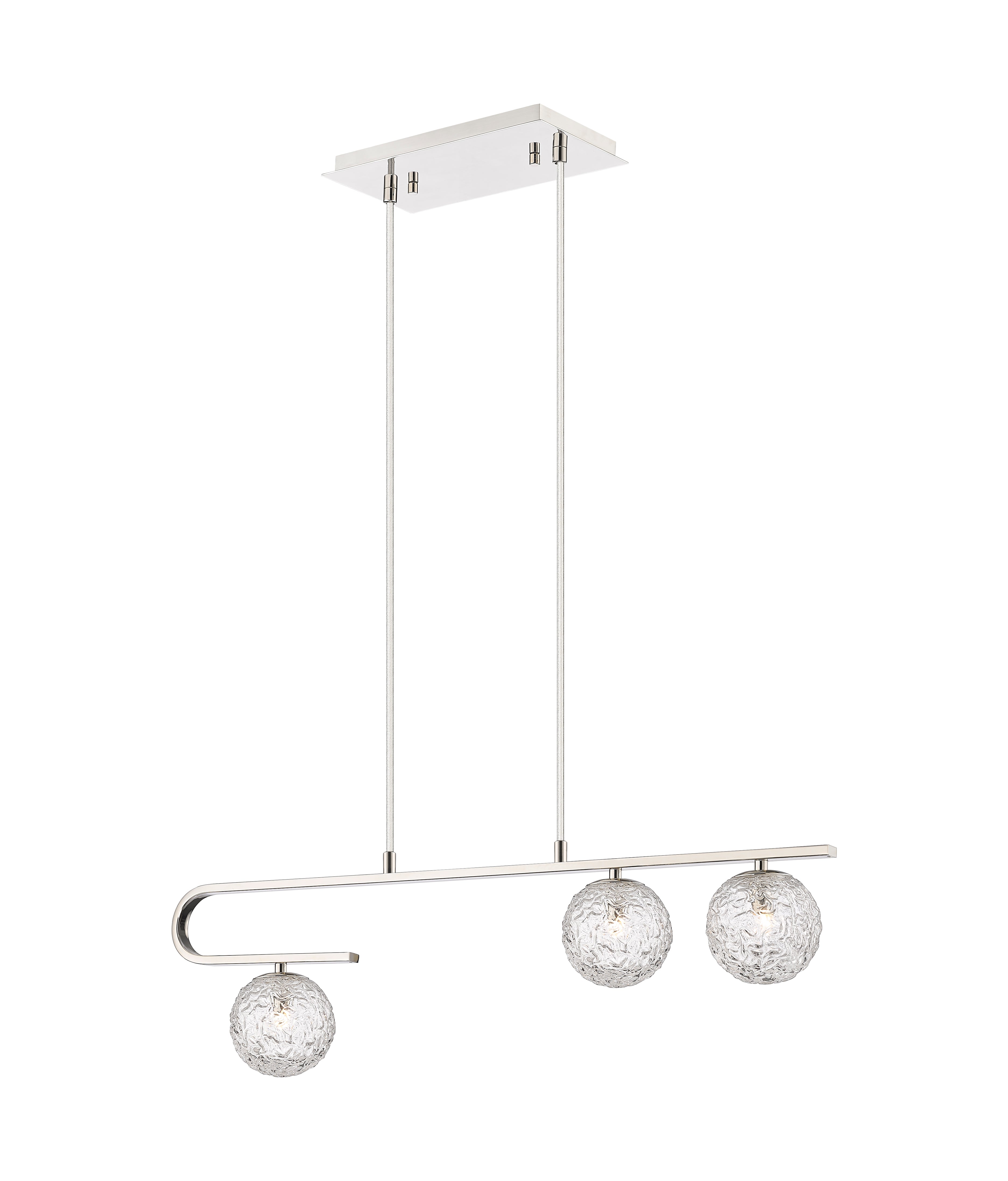 Downtown Urban Island Light Glass Steel Dimmable
