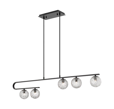 Downtown Urban Island Light Glass Steel