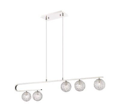 Downtown Urban Island Light Glass Steel