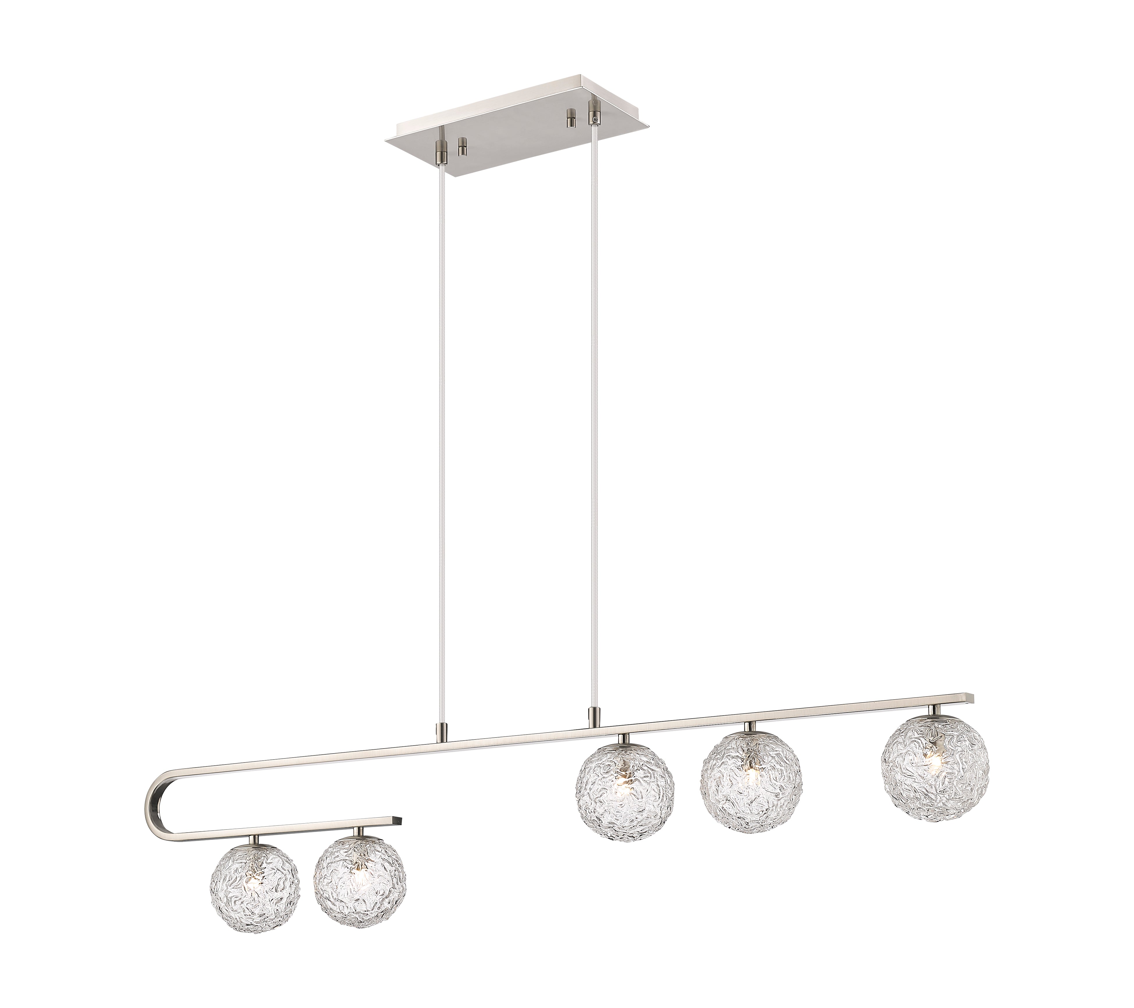 Downtown Urban Island Light Glass Steel