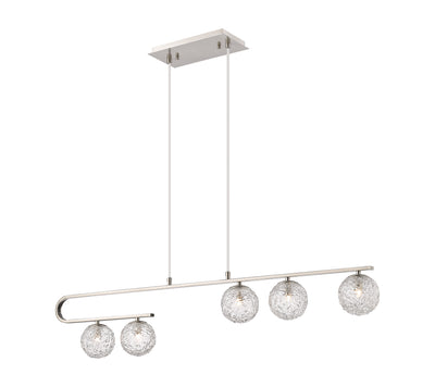 Downtown Urban Island Light Glass Steel