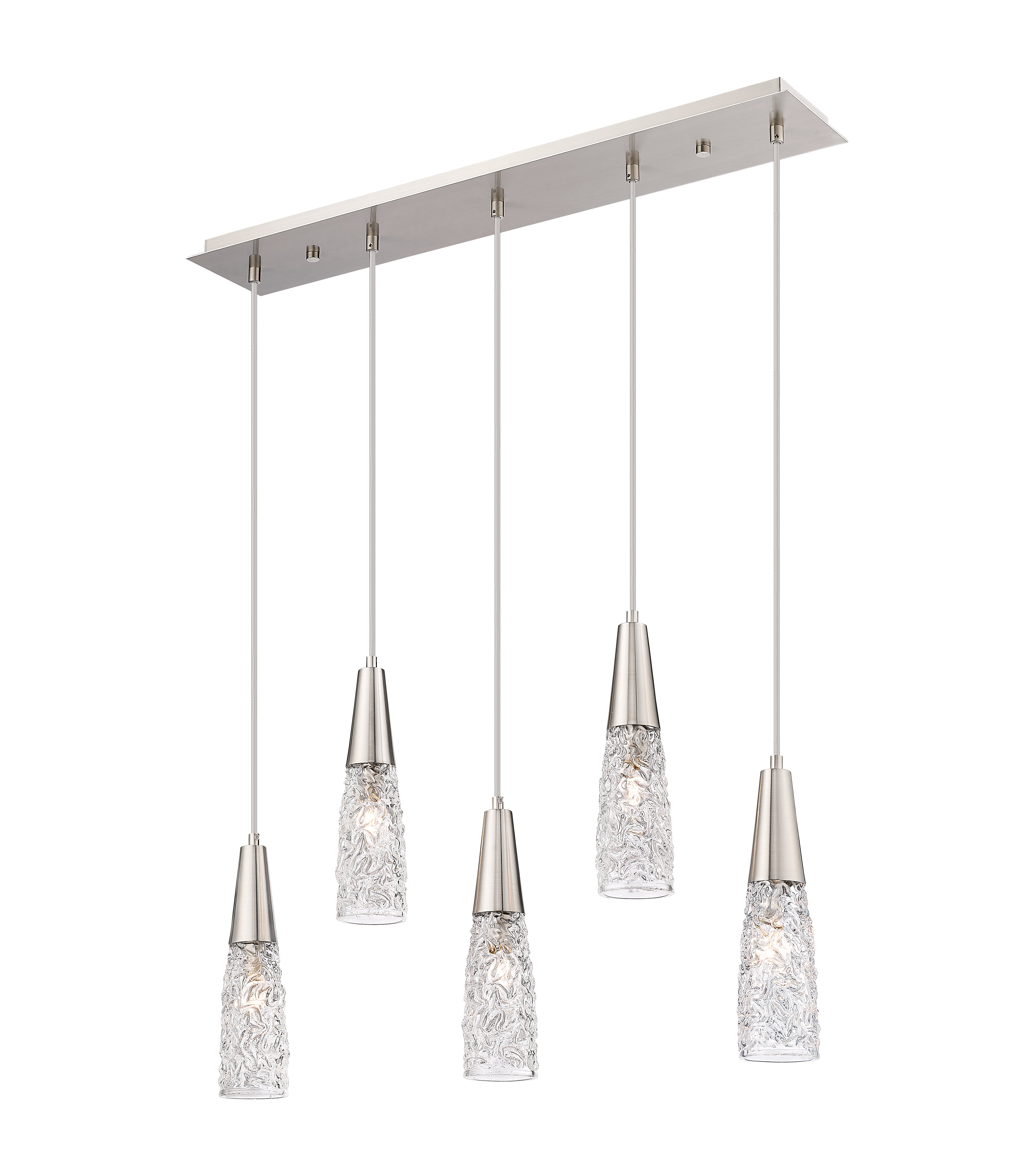 Downtown Urban Island Light Steel Glass