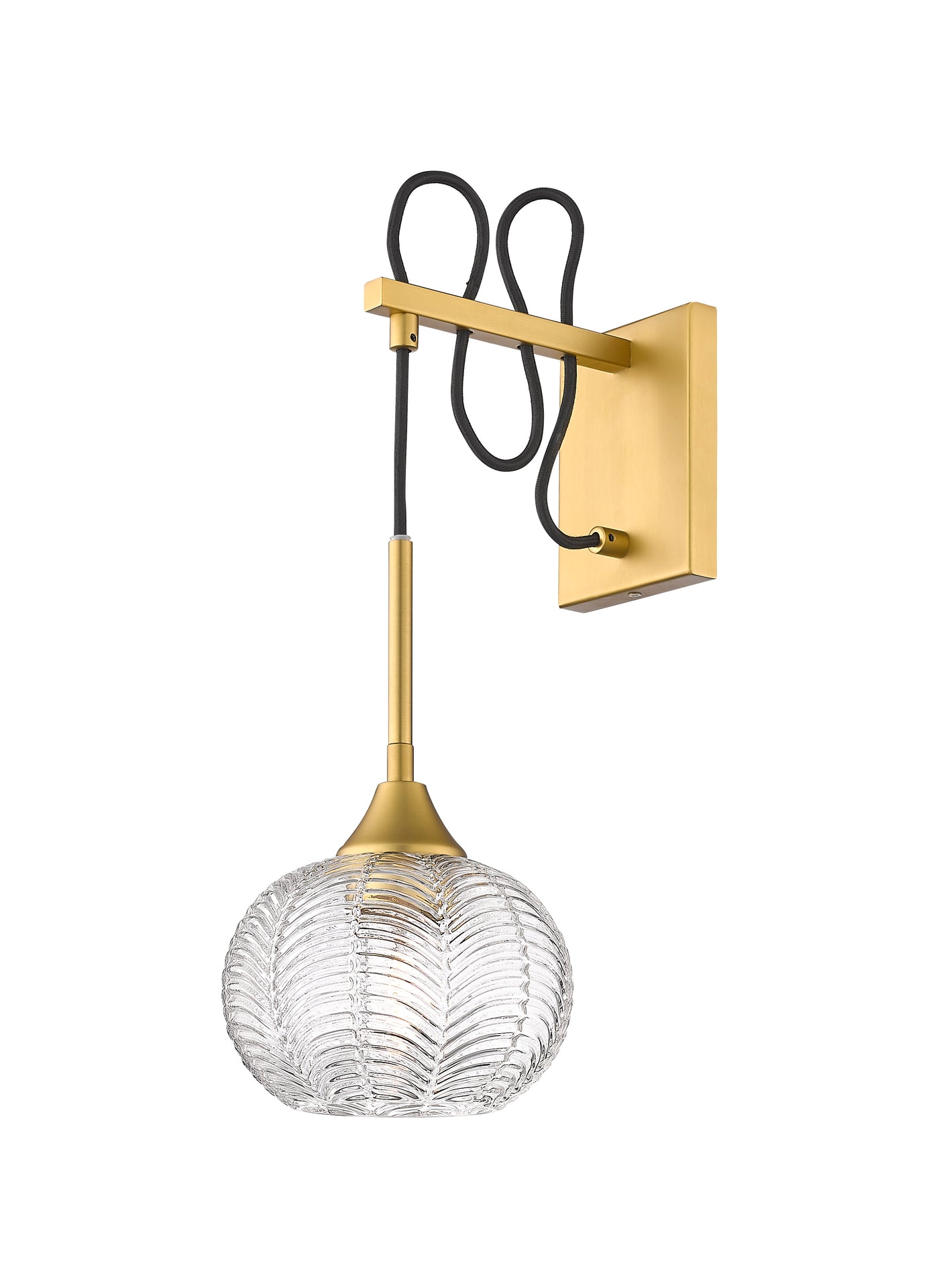 Downtown Urban Sconce Glass Steel 16.25 Inch