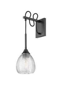 Downtown Urban Sconce Glass Steel 17 Inch