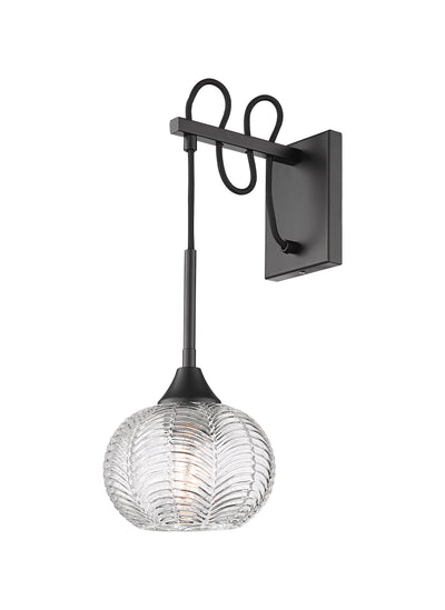 Downtown Urban Sconce Glass Steel 16.25 Inch