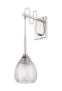 Downtown Urban Sconce Glass Steel 17 Inch