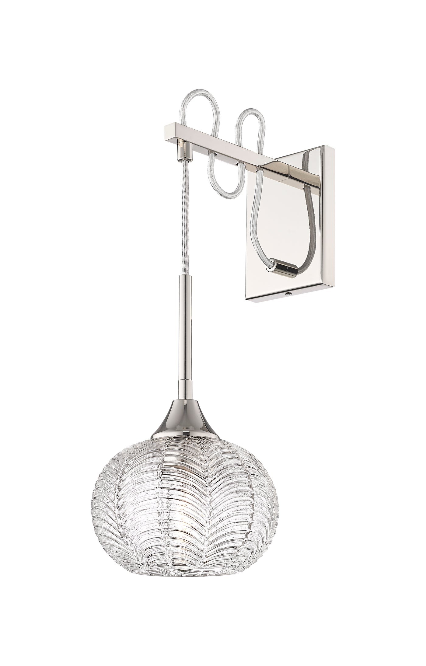 Downtown Urban Sconce Glass Steel 16.25 Inch