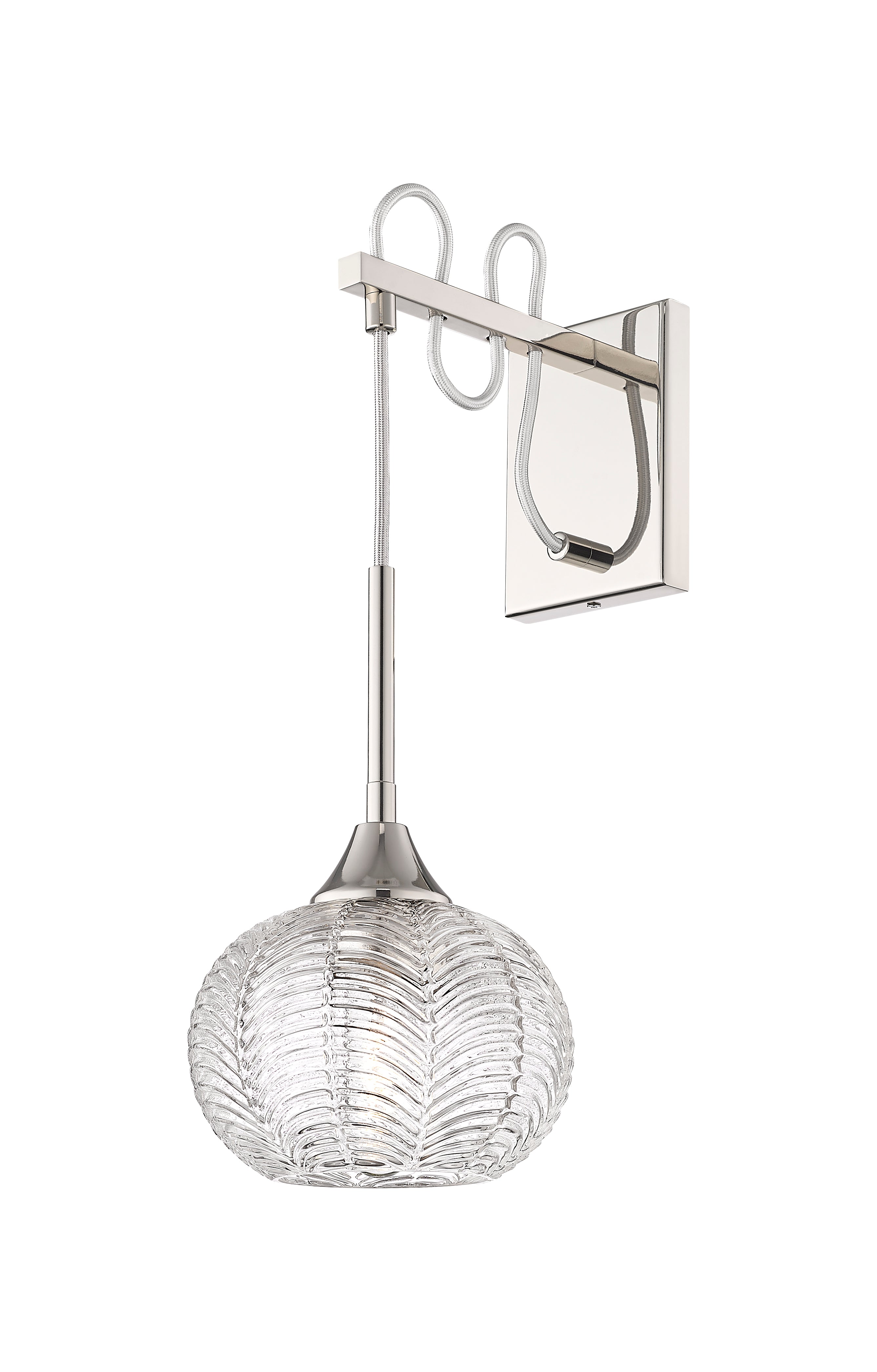 Downtown Urban Sconce Glass Steel 16.25 Inch