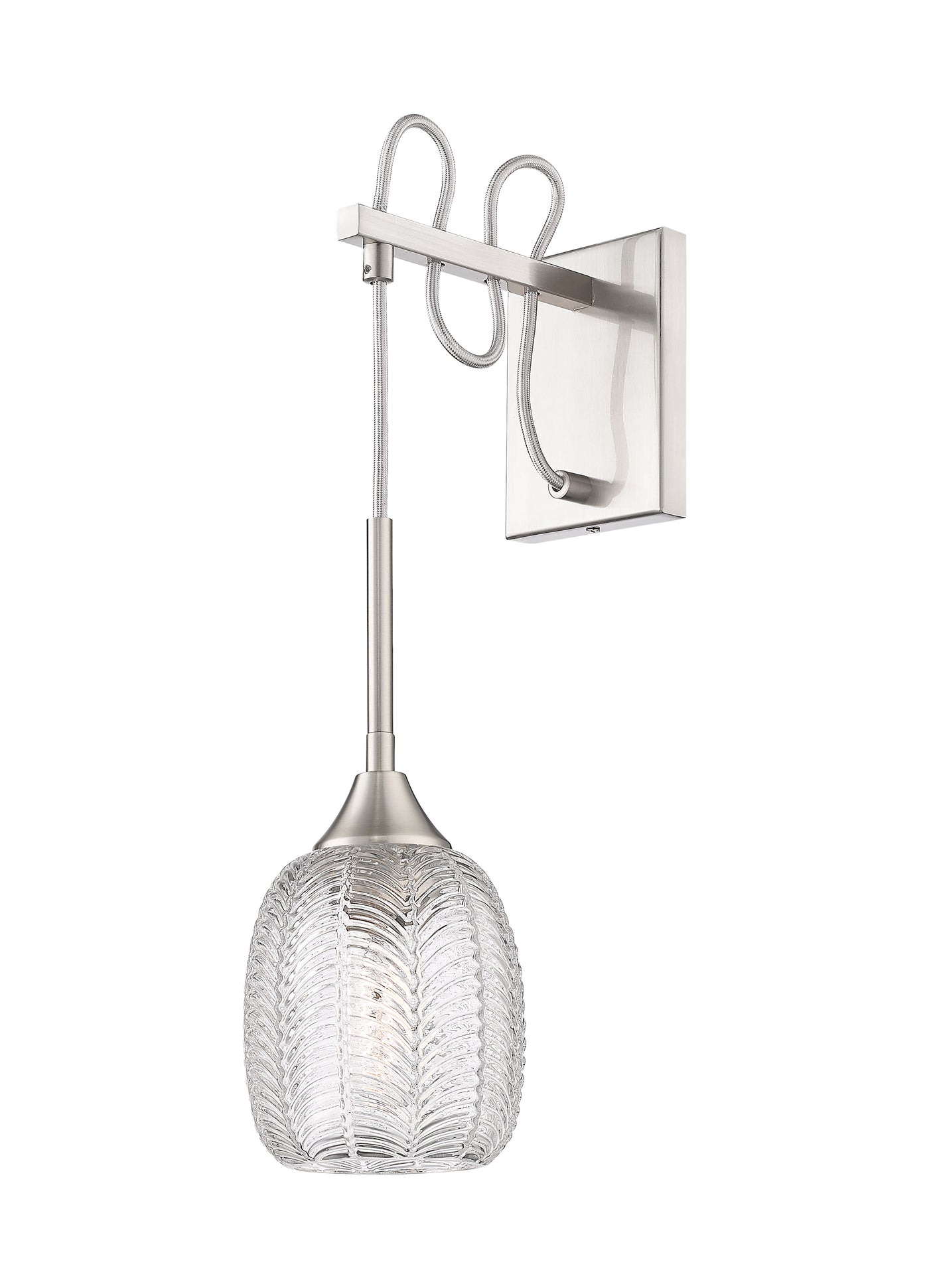 Downtown Urban Sconce Glass Steel Dimmable