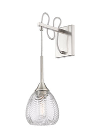 Downtown Urban Sconce Glass Steel 17 Inch