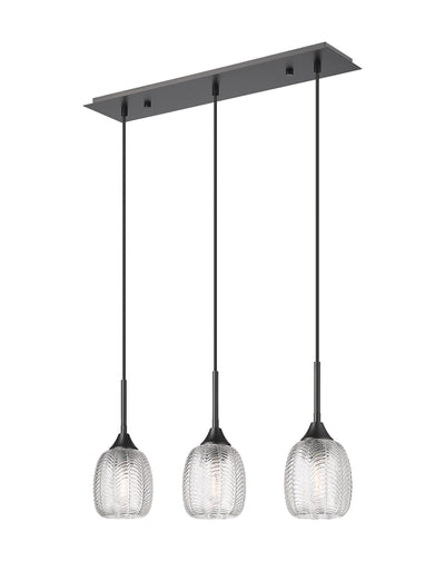 Downtown Urban Island Light Glass Steel