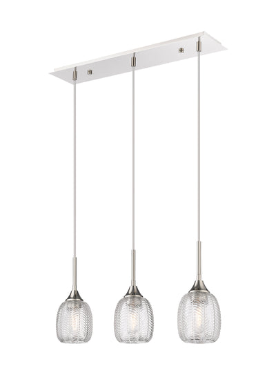 Downtown Urban Island Light Glass Steel
