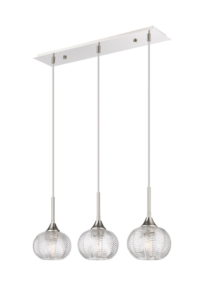 Downtown Urban Island Light Glass Steel